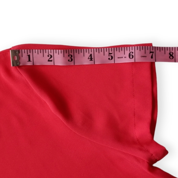 MERAKI WOMEN'S BLOUSE SHORT-SLEEVE. SIZE M. COLOR CORAL. - Picture 4 of 11